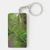 カエデの花道、シダ、覆われた苔 キーホルダー (裏面)