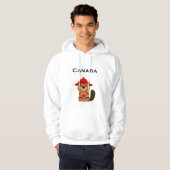 カエデの葉がライトカラーの可愛いカナダビーバー パーカ (正面フル)