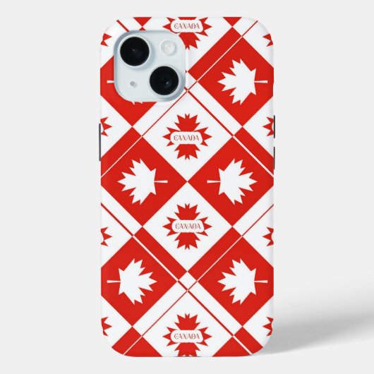カエデの葉とカナダの国旗 Case-Mate iPhoneケース (裏面)