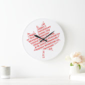 カエデの葉とカナダの都市時計 ラージ壁時計 (ホーム)