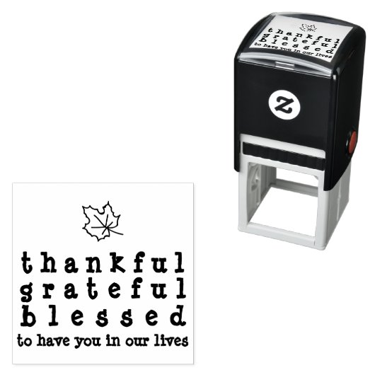 カエデの葉に感謝の感謝の感謝祭賛美を贈る セルフインキングスタンプ (インサイチュ)