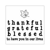 カエデの葉に感謝の感謝の感謝祭賛美を贈る ラバースタンプ (インプリント)