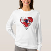 カエデの葉のアメリカ人 Tシャツ (正面)