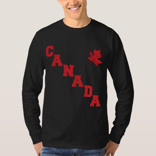 カエデの葉のカナダのTシャツの人 Tシャツ (正面)