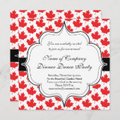 カエデの葉のカナダカナダの日の国の象徴 招待状 (正面/裏面)