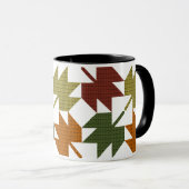 カエデの葉のキルトパターンデザイン1 マグカップ (正面右)