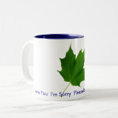 カエデの葉のコップ ツートーンマグカップ (正面左)