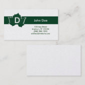 カエデの葉のモノグラムの名刺 名刺 (正面/裏面)