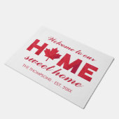 カエデの葉の家の甘い家の姓 ドアマット (アングル)