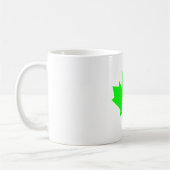 カエデの葉の緑LtTransp博物館のZazzleのギフト コーヒーマグカップ (左)