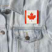 カエデの葉カナダ国旗のボタ赤と白ン 缶バッジ (インサイチュ)