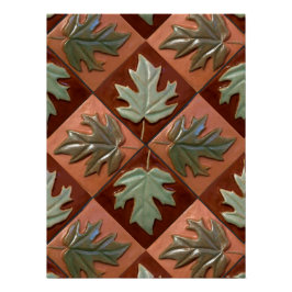 カエデの葉タイルを使用した壁のタペストリー ポスター