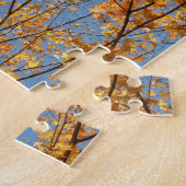 カエデの葉枝IIオレンジ秋 ジグソーパズル (側面)