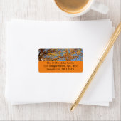 カエデの葉枝IIオレンジ秋 ラベル (インサイチュ)