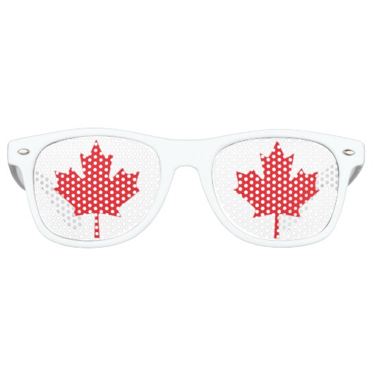 カエデの葉、カナダの国のシンボル レトロサングラス (正面)