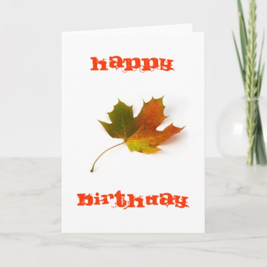 カエデの葉 カード (正面)