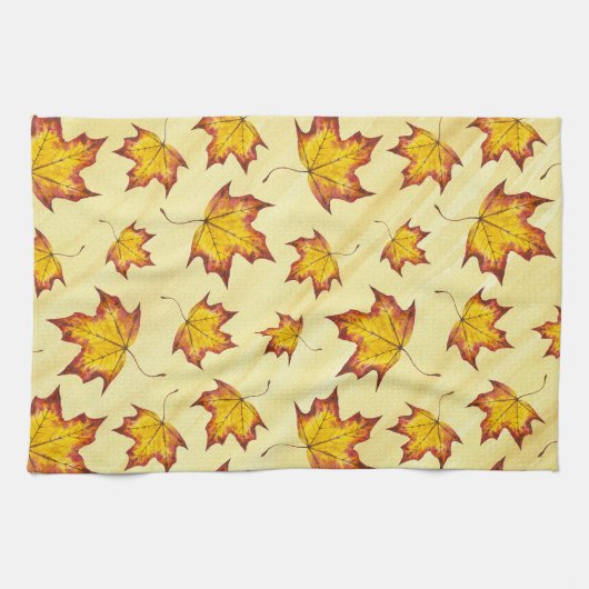 カエデの葉 キッチンタオル (横)