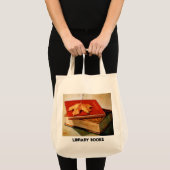 カエデの葉、古書、図書館のトート トートバッグ (正面(商品))