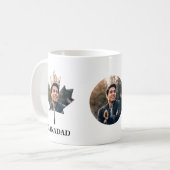 カエデカスタムリの葉の形の写真happyカナダの日 コーヒーマグカップ (正面左)