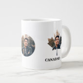 カエデカスタムリの葉の形の写真happyカナダの日 ジャンボコーヒーマグカップ (正面右)