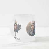 カエデカスタムリの葉の形の写真happyカナダの日 フロストグラスマグカップ (正面左)