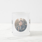 カエデカスタムリの葉の形の写真happyカナダの日 フロストグラスマグカップ (中央)