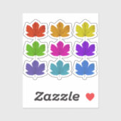 カエデカラフルス葉 シール (シート)