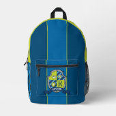 カエデン名は青熊の紋章を意味ストライプする プリントバックパック (正面)