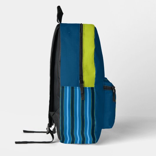 カエデン名は青熊の紋章を意味ストライプする プリントバックパック (左)