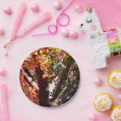 カエデ威厳のあるリ – 秋の木々の最初の眺め ペーパープレート (パーティー)