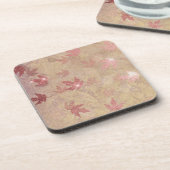 カエデ日本のの葉の輝きエレガントダマスク コースター (左側)