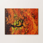 カエデ日本のイン秋秋オレンジ挑戦的 ジグソーパズル (横)