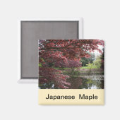 カエデ日本のインVan Dusen Garden マグネット (正面/裏面)