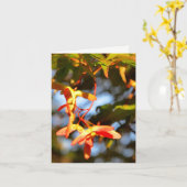 カエデ種子ポッド空白のノテカード カード (黄色い花)