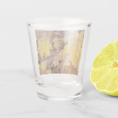 カエデ落ちたル葉イーロー秋自然 ショットグラス (裏面)