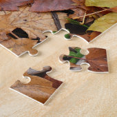 カエデ落ちたル葉イーロー秋自然 ジグソーパズル (側面)