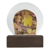 カエデ落ちたル葉イーロー秋自然 スノーグローブ (裏面)