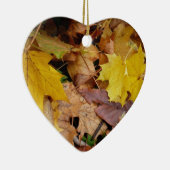 カエデ落ちたル葉イーロー秋自然 セラミックオーナメント (右)