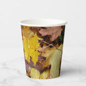 カエデ落ちたル葉イーロー秋自然 紙コップ (裏面)