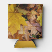 カエデ落ちたル葉イーロー秋自然 缶クーラー (正面)