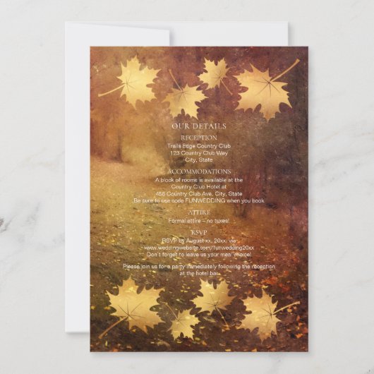 カエデ葉の結婚詳細 (正面)