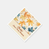 カエデ葉ル感謝祭ブランチディナー スタンダードカクテルナプキン (角)