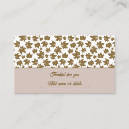 カエデ葉ル感謝祭ブランチディナー プレイスカード