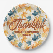 カエデ葉ル感謝祭ブランチディナー ペーパープレート (正面)