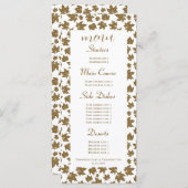 カエデ葉ル感謝祭ブランチディナー メニュー (正面/裏面)