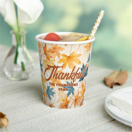 カエデ葉ル感謝祭ブランチディナー 紙コップ