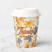 カエデ葉ル感謝祭ブランチディナー 紙コップ (裏面)