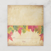 カエデ葉ル・オータムの折り畳み結婚座席表 プレイスカード (外部開封)