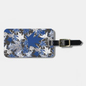 カエデ葉ル – 木炭の背景の青 ラゲッジタグ (正面横)