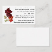  カエデ葉（茶）  名刺 (正面/裏面)